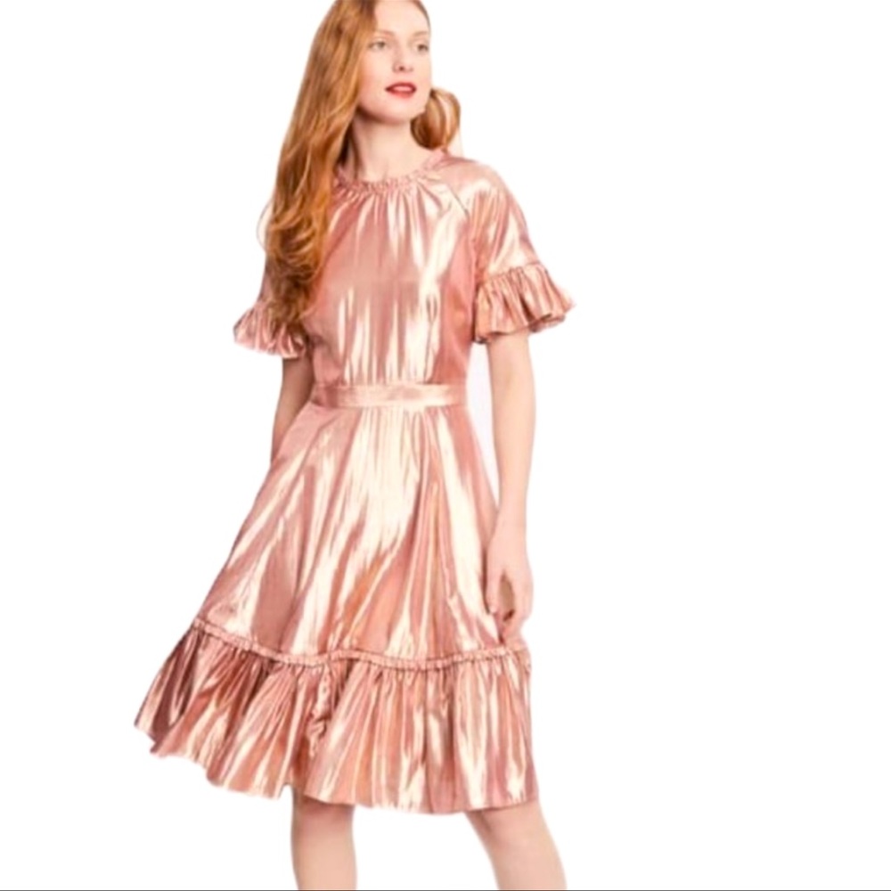 Rose gold dress I wore the dress for my birthday pics but I didn’t go out